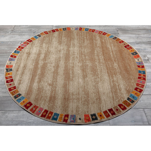 Union Rustic Janell Oriental Brown/Orange/Beige Area Rug Wayfair